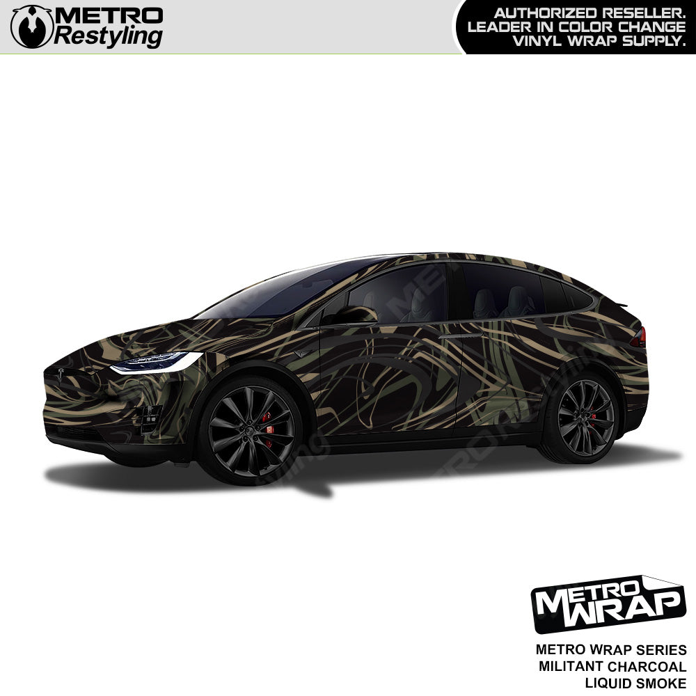 Metro Wrap Liquid Smoke Militant Charcoal Vinyl Film