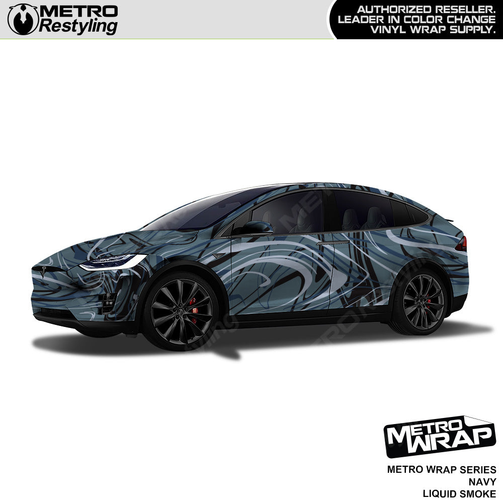 Metro Wrap Liquid Smoke Navy Vinyl Film