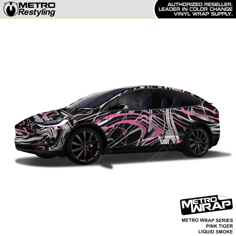 Metro Wrap Liquid Smoke Pink Tiger Vinyl Film