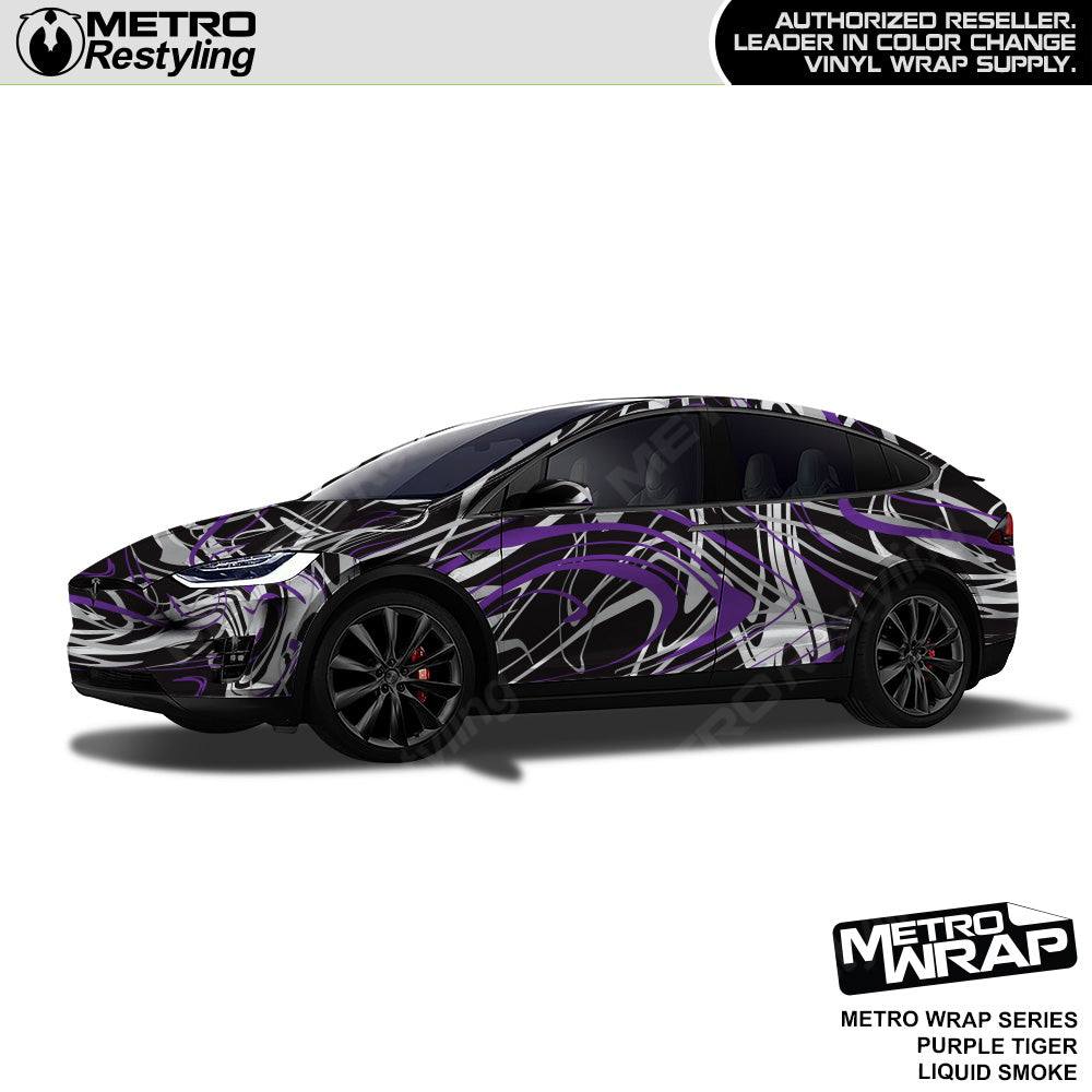 Metro Wrap Liquid Smoke Purple Tiger Vinyl Film