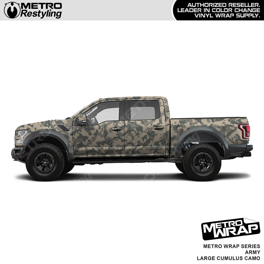 Metro Wrap Large Cumulus Army Camouflage Vinyl Film