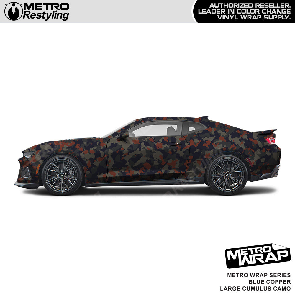 Metro Wrap Large Cumulus Blue Copper Camouflage Vinyl Film
