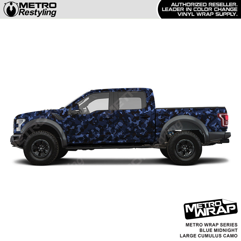 Metro Wrap Large Cumulus Blue Midnight Camouflage Vinyl Film