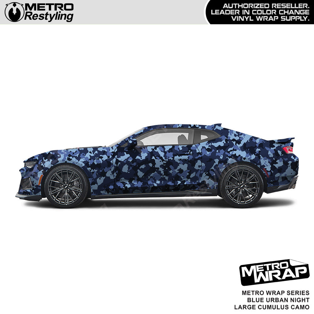 Metro Wrap Large Cumulus Blue Urban Night Camouflage Vinyl Film
