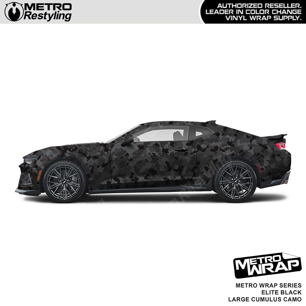 Metro Wrap Large Cumulus Elite Black Camouflage Vinyl Film