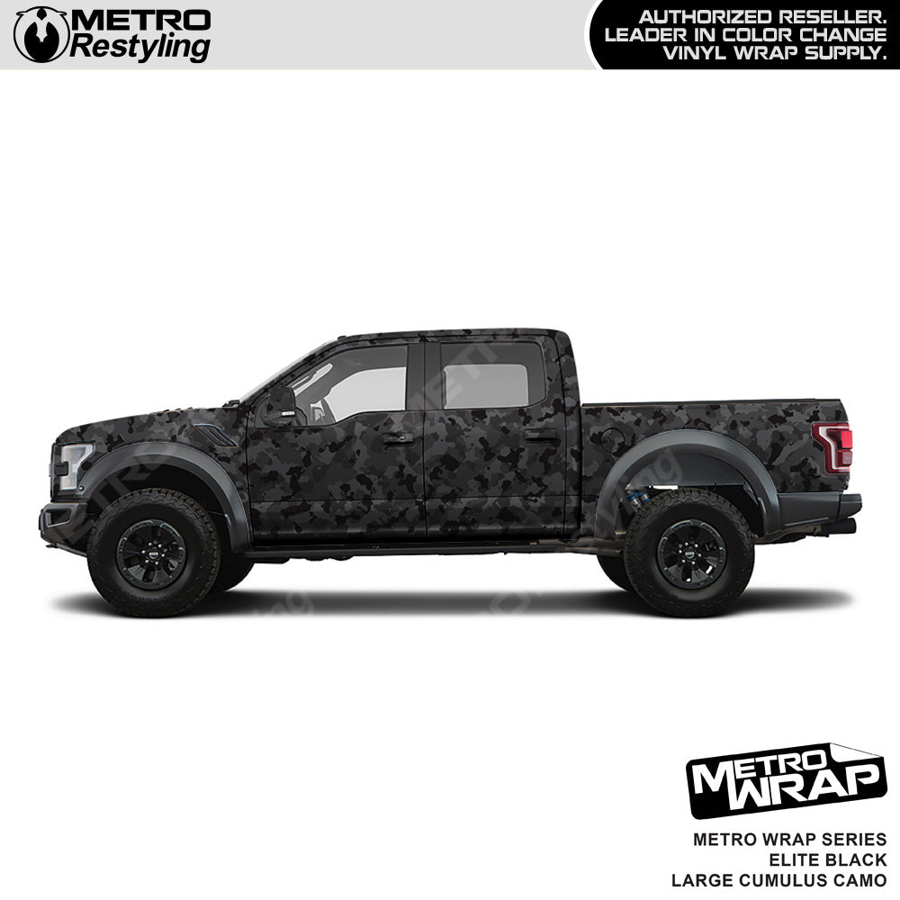 Metro Wrap Large Cumulus Elite Black Camouflage Vinyl Film