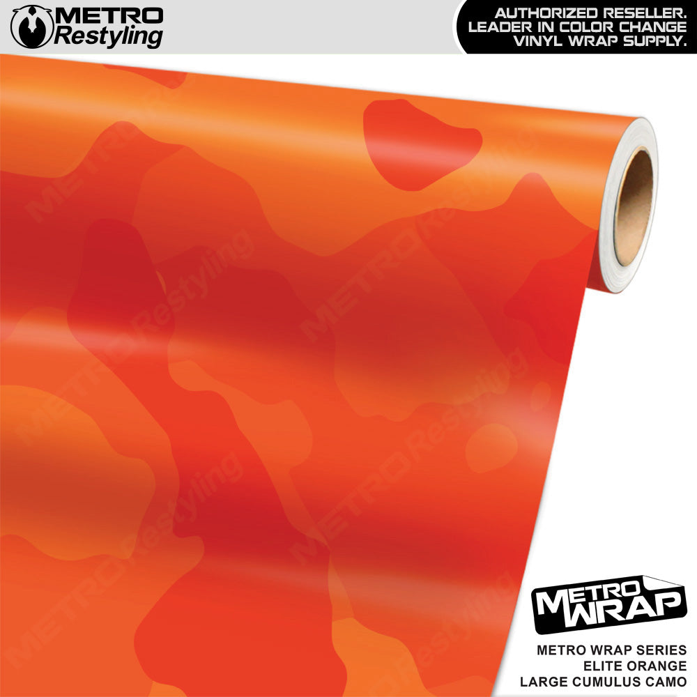 Metro Wrap Large Cumulus Elite Orange Camouflage Vinyl Film