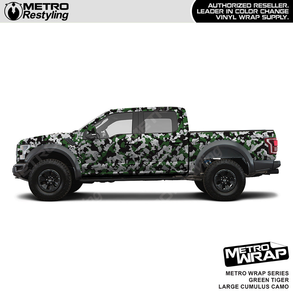 Metro Wrap Large Cumulus Green Tiger Camouflage Vinyl Film