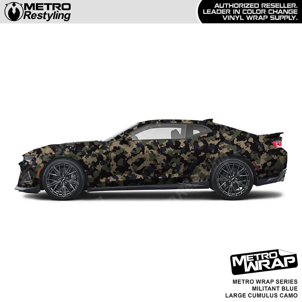 Metro Wrap Large Cumulus Militant Blue Camouflage Vinyl Film