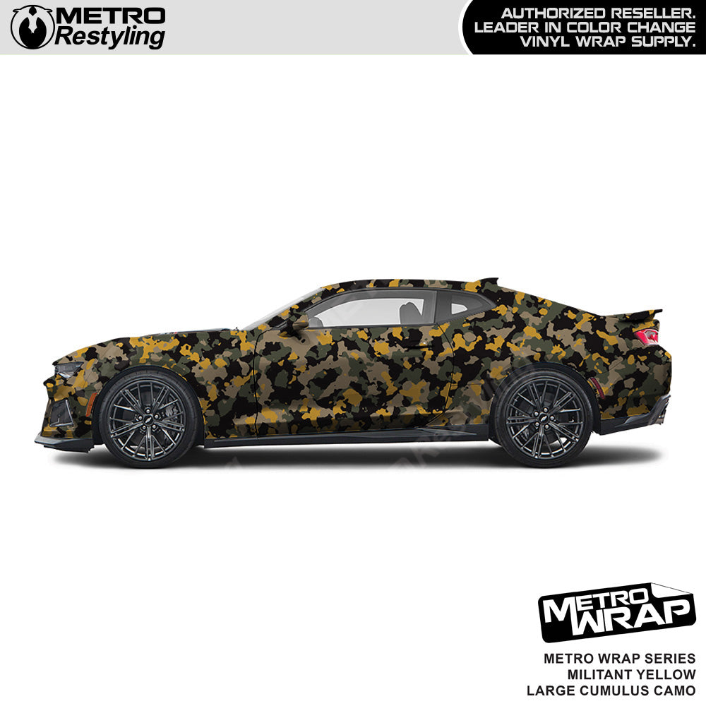 Metro Wrap Large Cumulus Militant Yellow Camouflage Vinyl Film