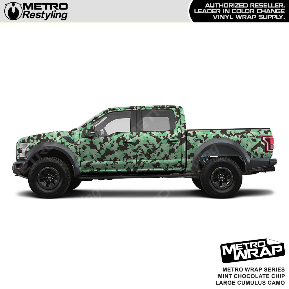 Metro Wrap Large Cumulus Mint Chocolate Chip Camouflage Vinyl Film