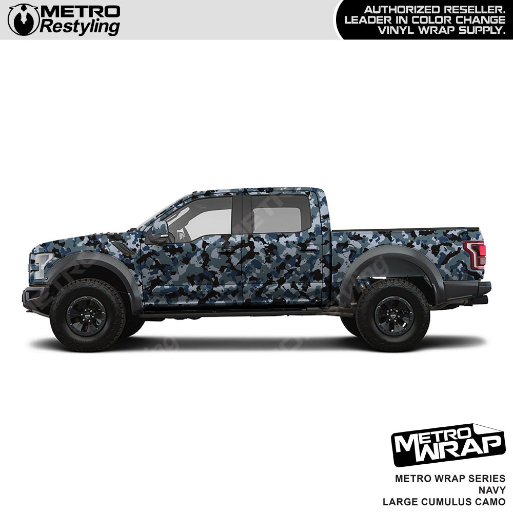 Metro Wrap Large Cumulus Navy Camouflage Vinyl Film