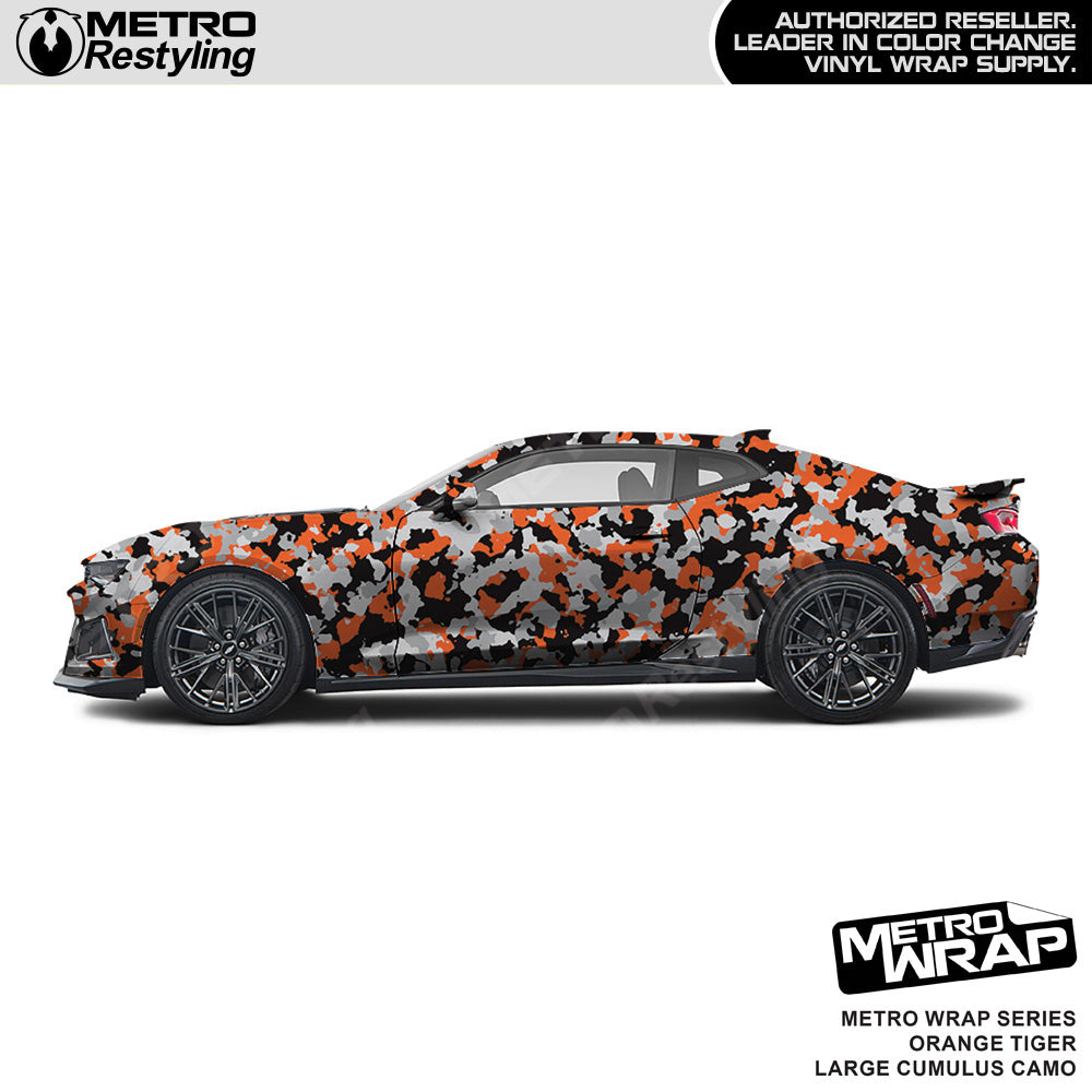 Metro Wrap Large Cumulus Orange Tiger Camouflage Vinyl Film