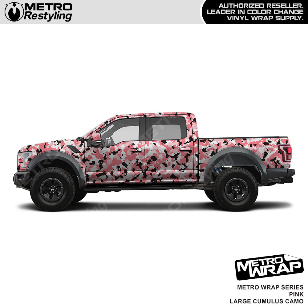 Metro Wrap Large Cumulus Pink Camouflage Vinyl Film
