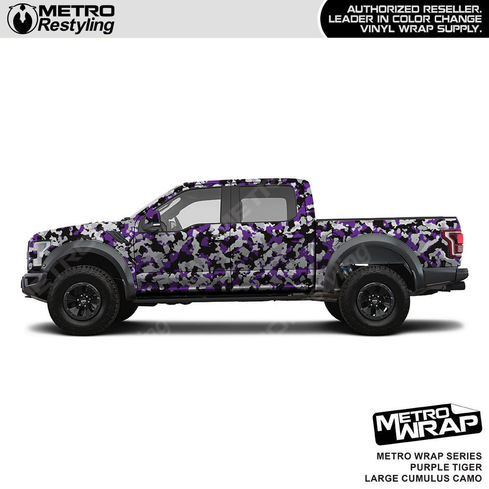 Metro Wrap Large Cumulus Purple Tiger Camouflage Vinyl Film