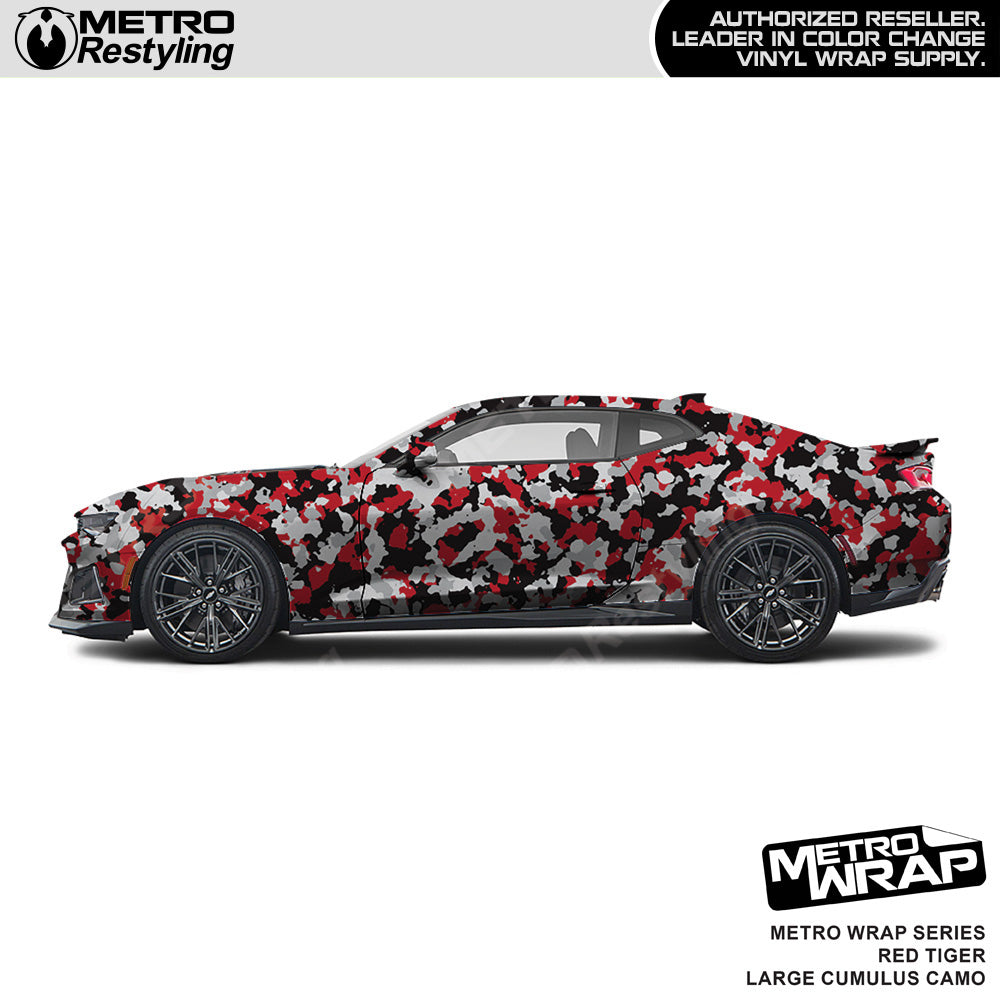 Metro Wrap Large Cumulus Red Tiger Camouflage Vinyl Film