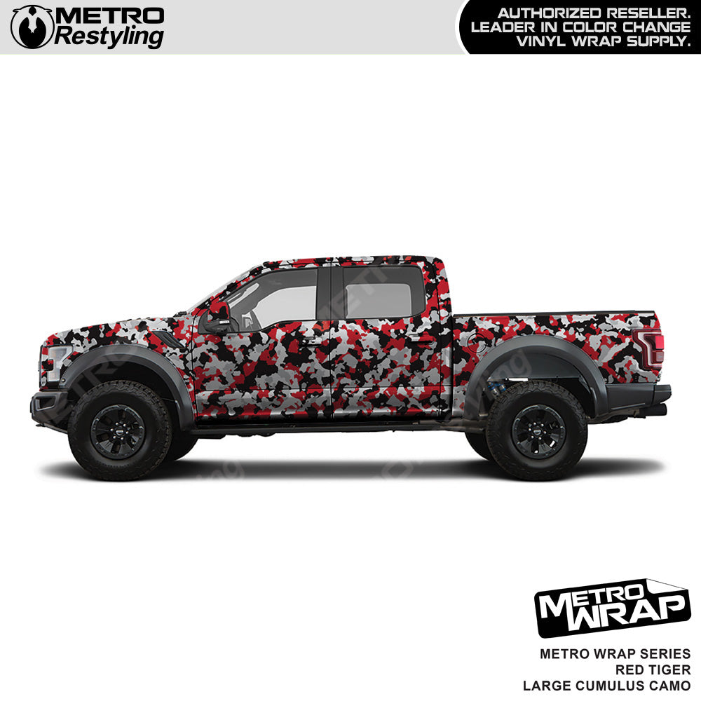 Metro Wrap Large Cumulus Red Tiger Camouflage Vinyl Film