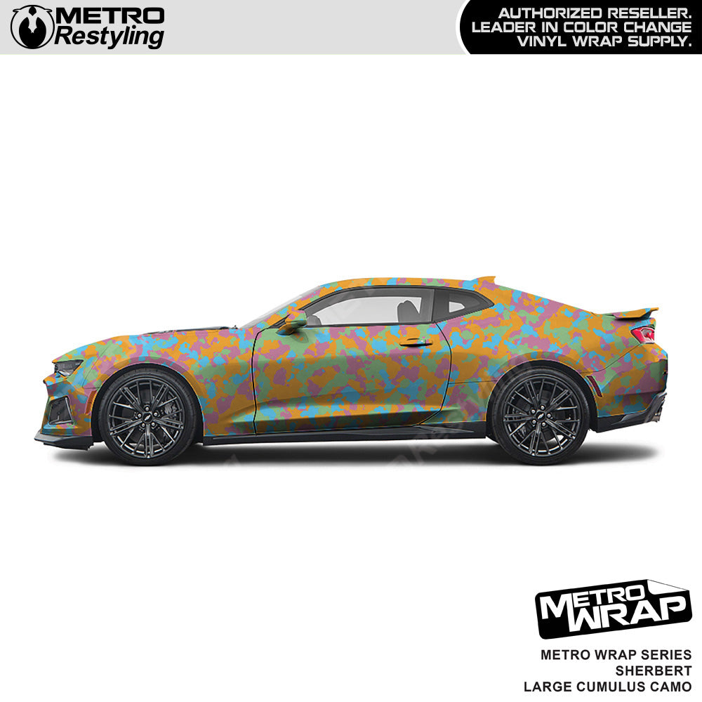 Metro Wrap Large Cumulus Sherbert Camouflage Vinyl Film