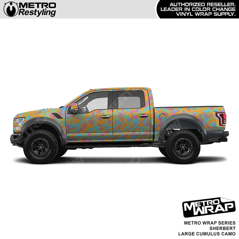 Metro Wrap Large Cumulus Sherbert Camouflage Vinyl Film