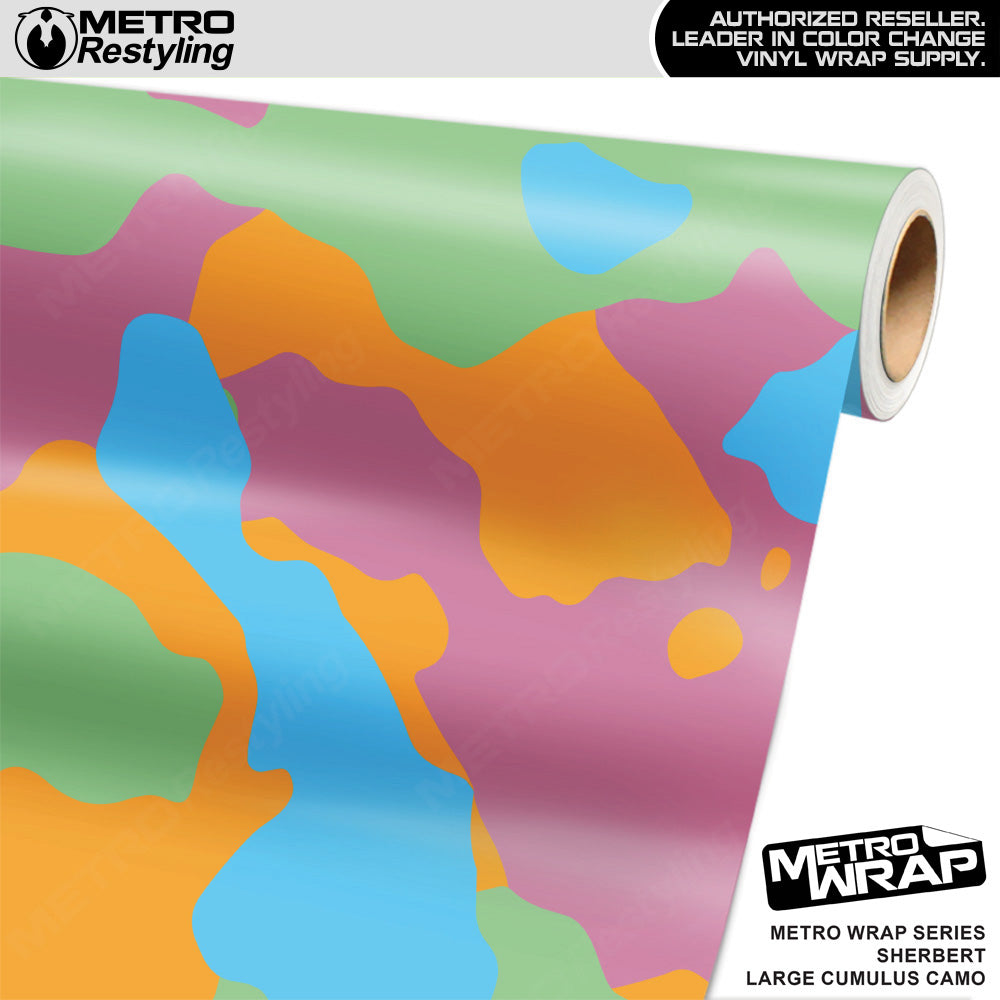 Metro Wrap Large Cumulus Sherbert Camouflage Vinyl Film