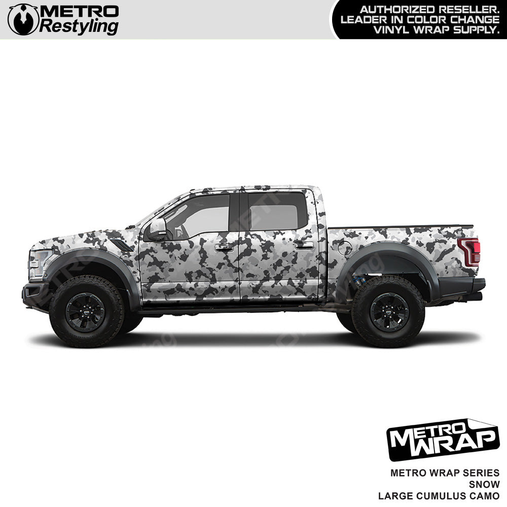 Metro Wrap Large Cumulus Snow Camouflage Vinyl Film