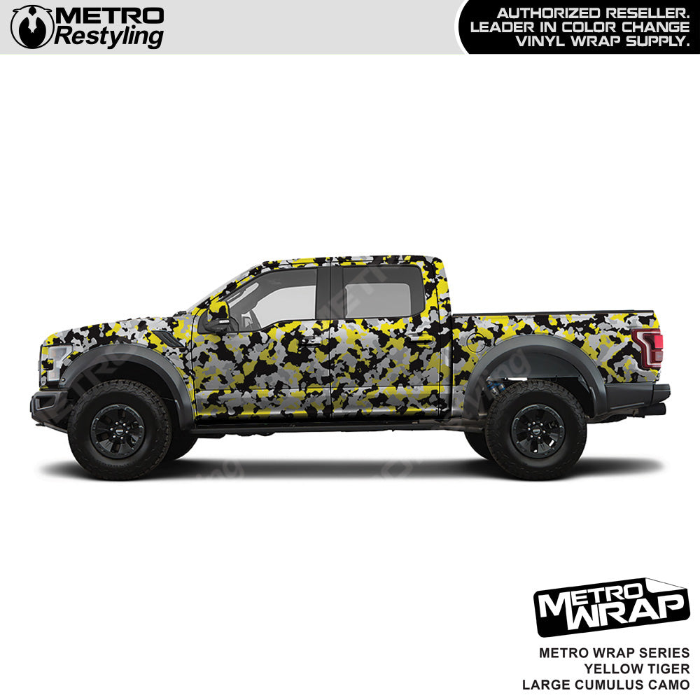 Metro Wrap Large Cumulus Yellow Tiger Camouflage Vinyl Film