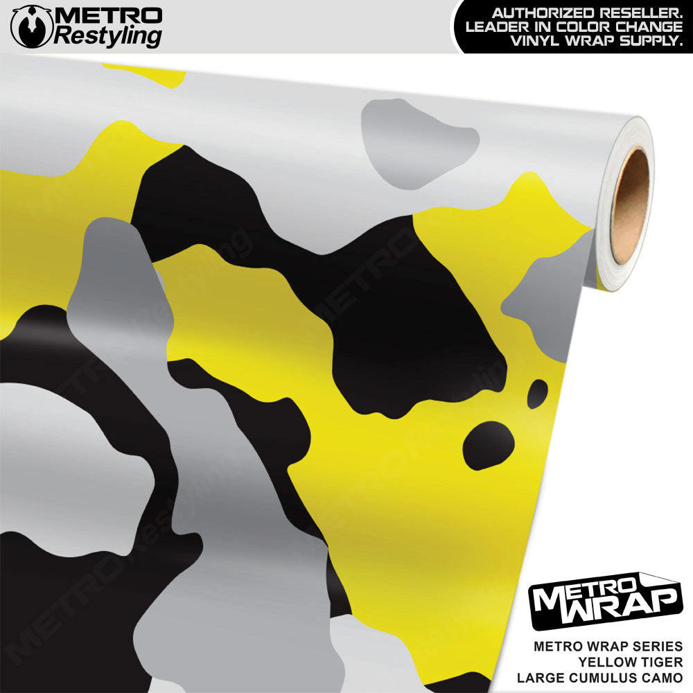 Metro Wrap Large Cumulus Yellow Tiger Camouflage Vinyl Film