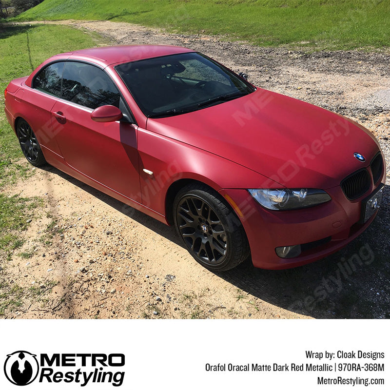 Dark Red Metallic BMW wrap