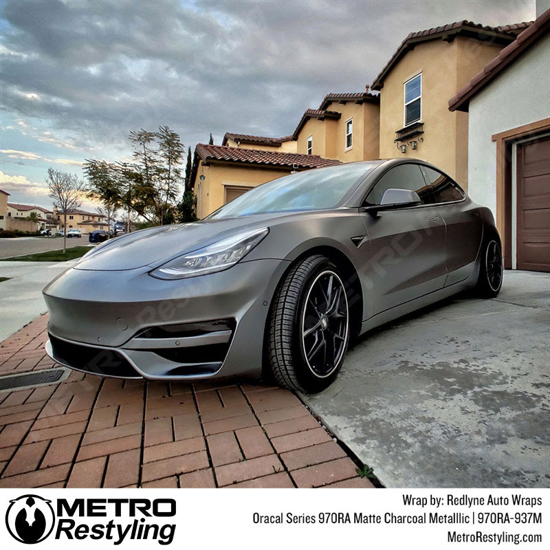 Tesla Gray Vinyl Car wrap