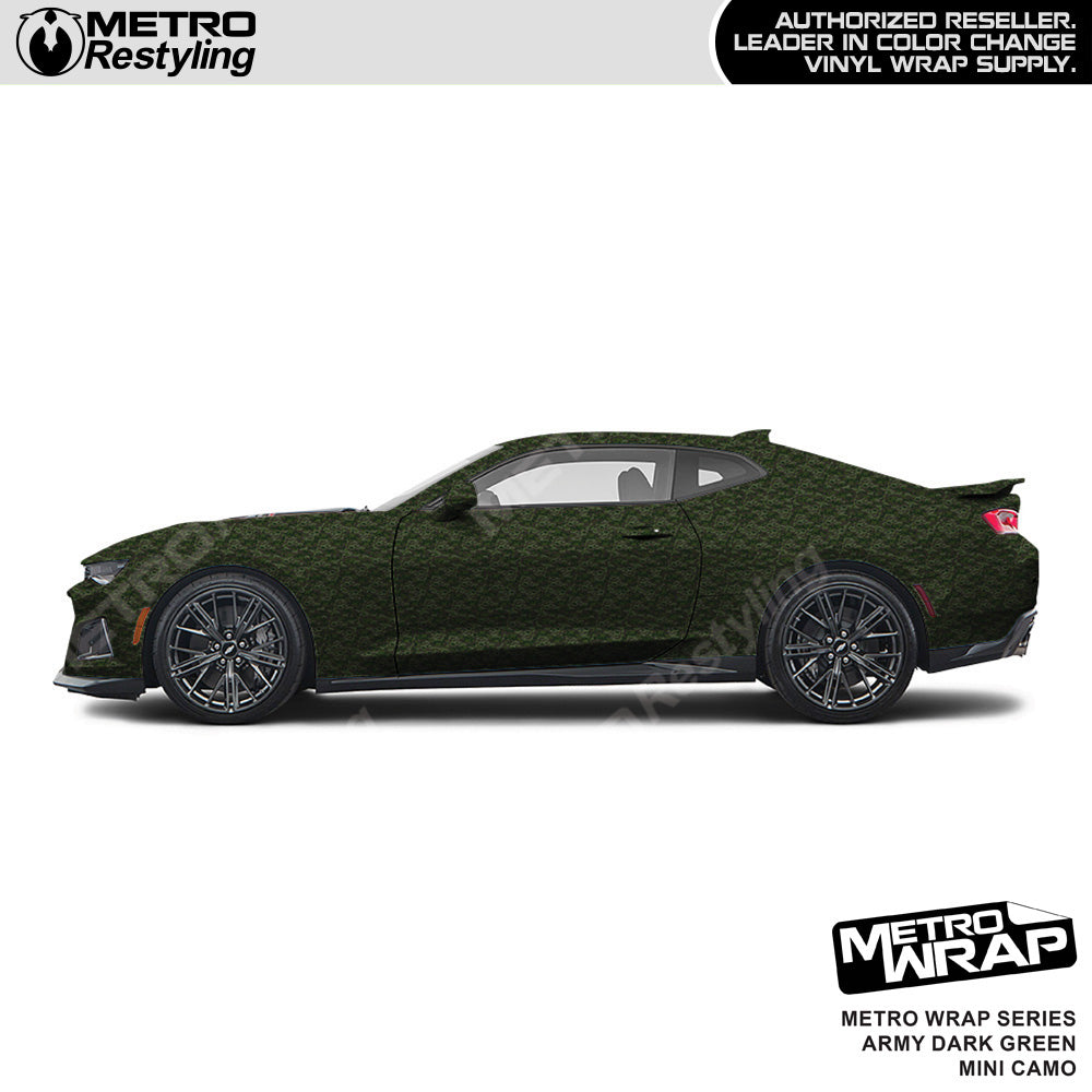 Metro Wrap Mini Classic Army Dark Green Camouflage Vinyl Film