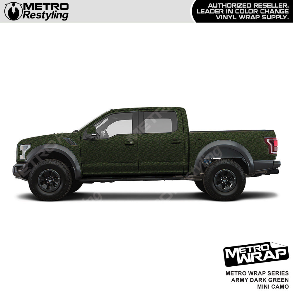 Metro Wrap Mini Classic Army Dark Green Camouflage Vinyl Film