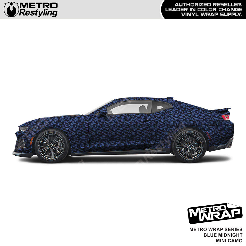 Metro Wrap Mini Classic Blue Midnight Camouflage Vinyl Film