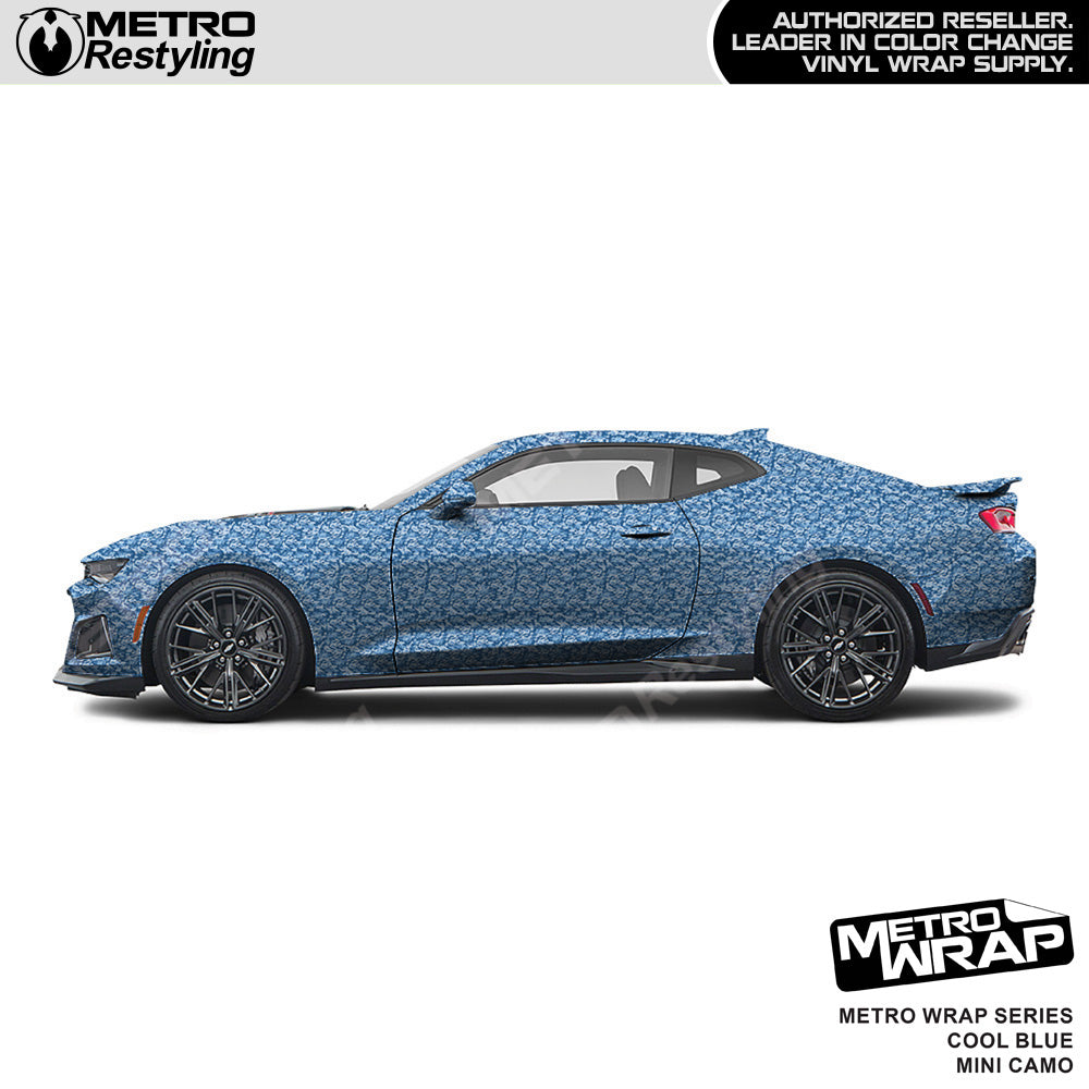 Metro Wrap Mini Classic Cool Blue Camouflage Vinyl Film
