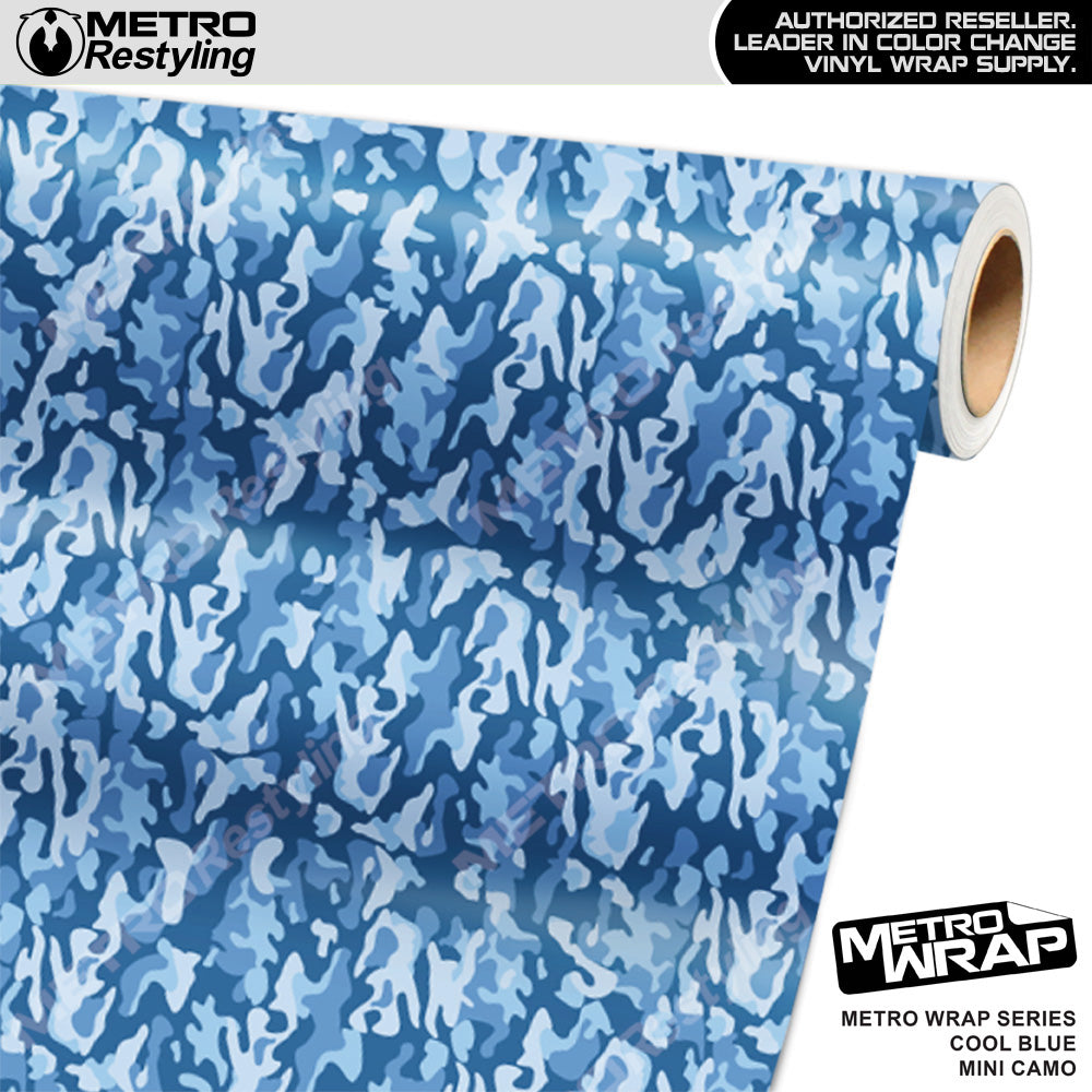Metro Wrap Mini Classic Cool Blue Camouflage Vinyl Film