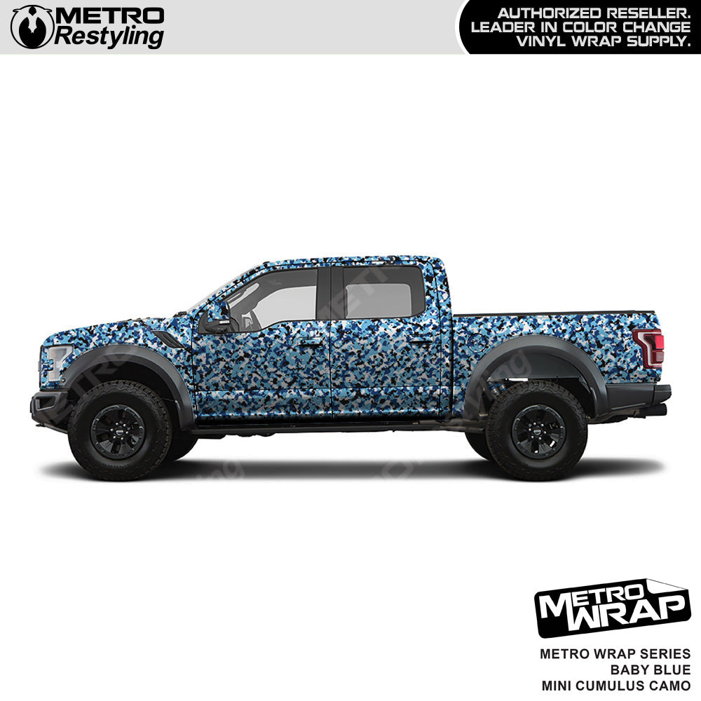 Metro Wrap Mini Cumulus Baby Blue Camouflage Vinyl Film