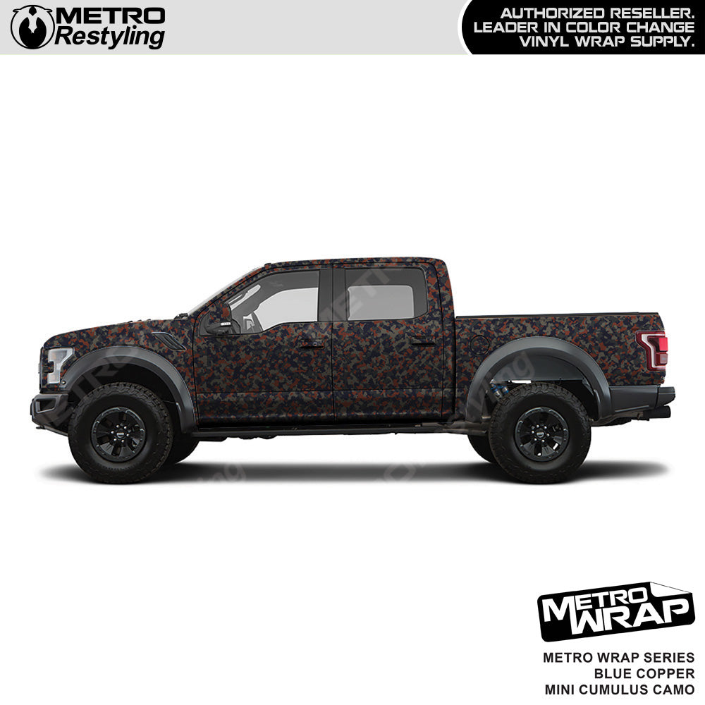 Metro Wrap Mini Cumulus Blue Copper Camouflage Vinyl Film