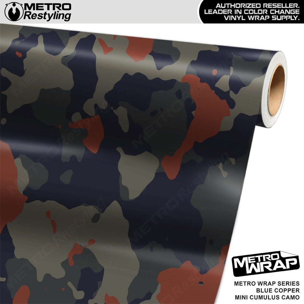 Metro Wrap Mini Cumulus Blue Copper Camouflage Vinyl Film