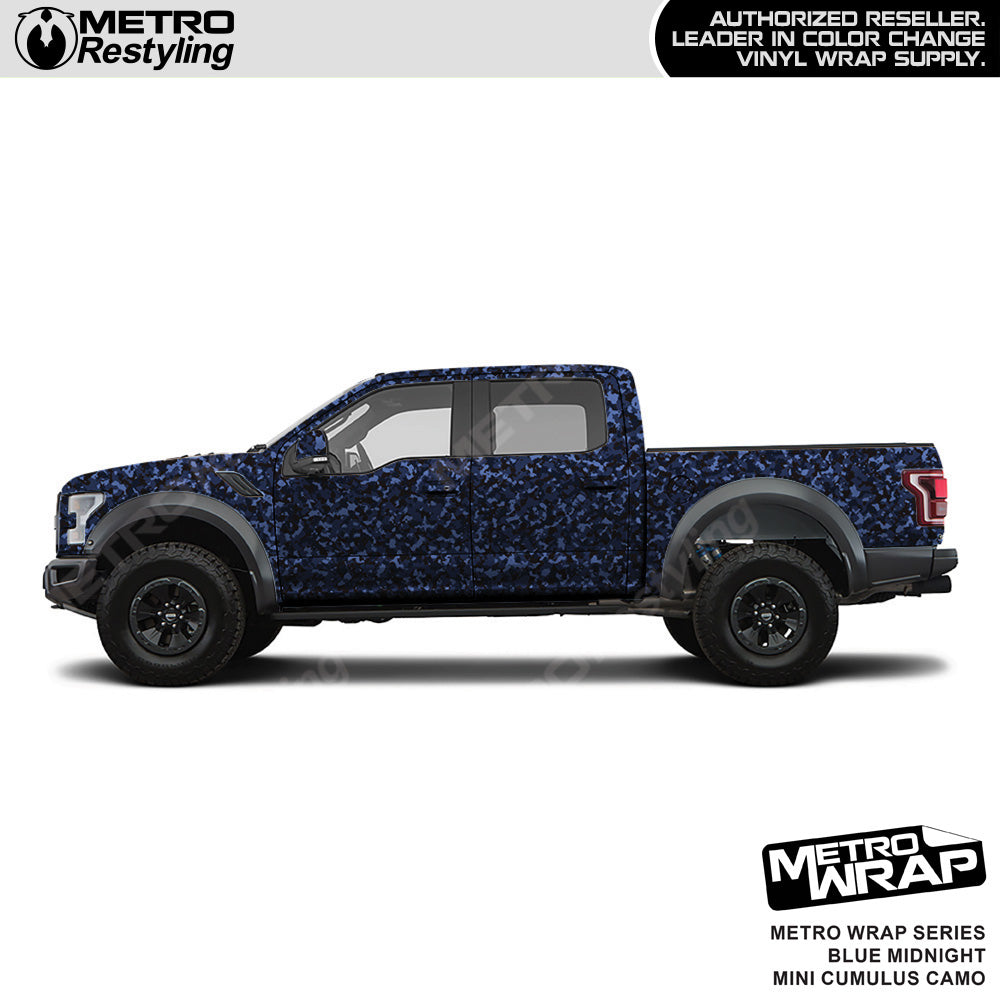 Metro Wrap Mini Cumulus Blue Midnight Camouflage Vinyl Film