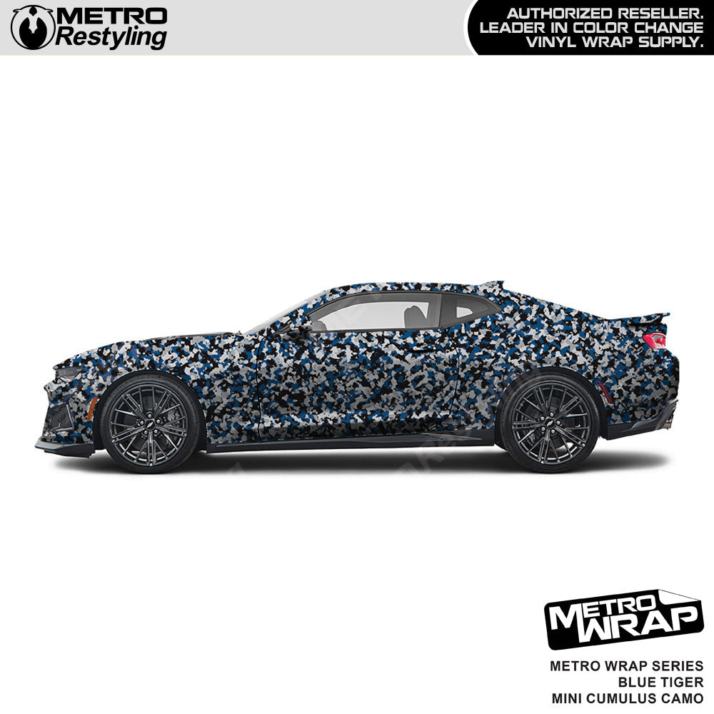 Metro Wrap Mini Cumulus Blue Tiger Camouflage Vinyl Film
