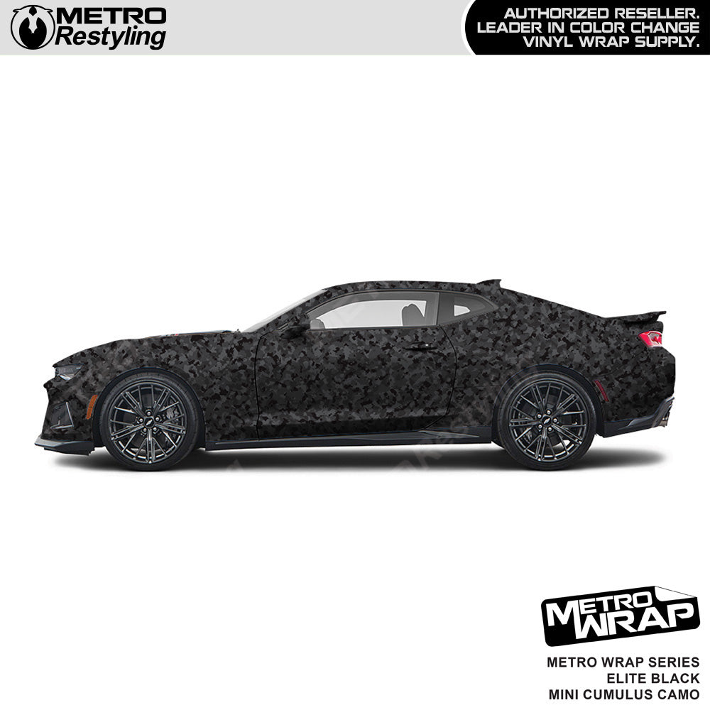 Metro Wrap Mini Cumulus Elite Black Camouflage Vinyl Film