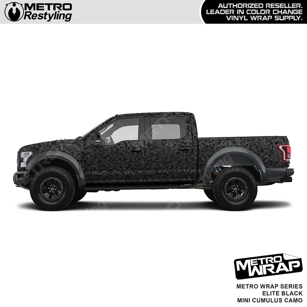 Metro Wrap Mini Cumulus Elite Black Camouflage Vinyl Film