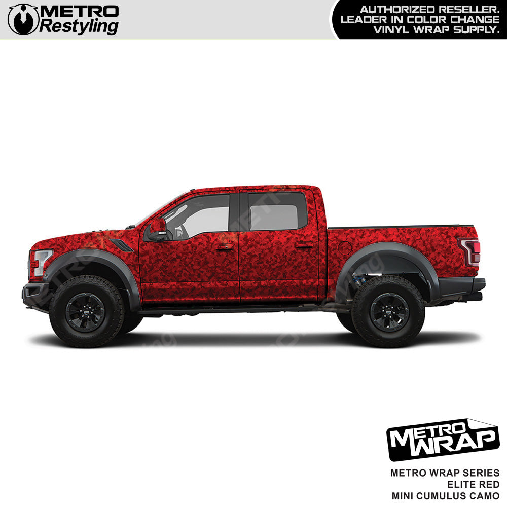 Metro Wrap Mini Cumulus Elite Red Camouflage Vinyl Film