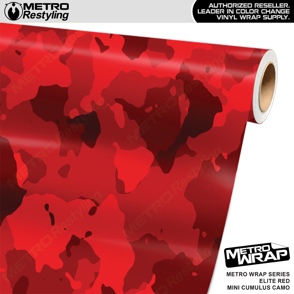 Metro Wrap Mini Cumulus Elite Red Camouflage Vinyl Film