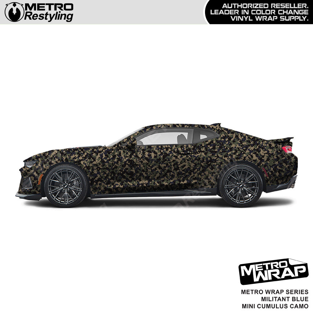 Metro Wrap Mini Cumulus Militant Blue Camouflage Vinyl Film