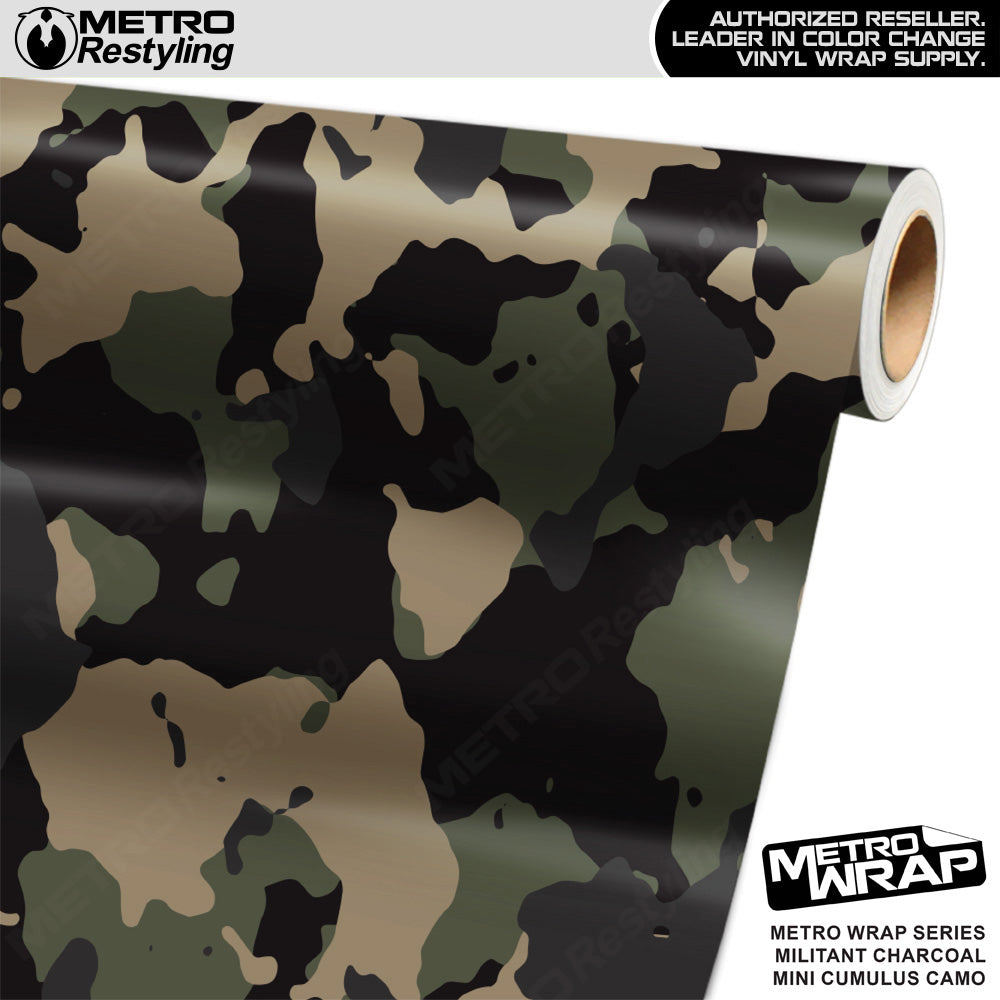 Metro Wrap Mini Cumulus Militant Charcoal Camouflage Vinyl Film