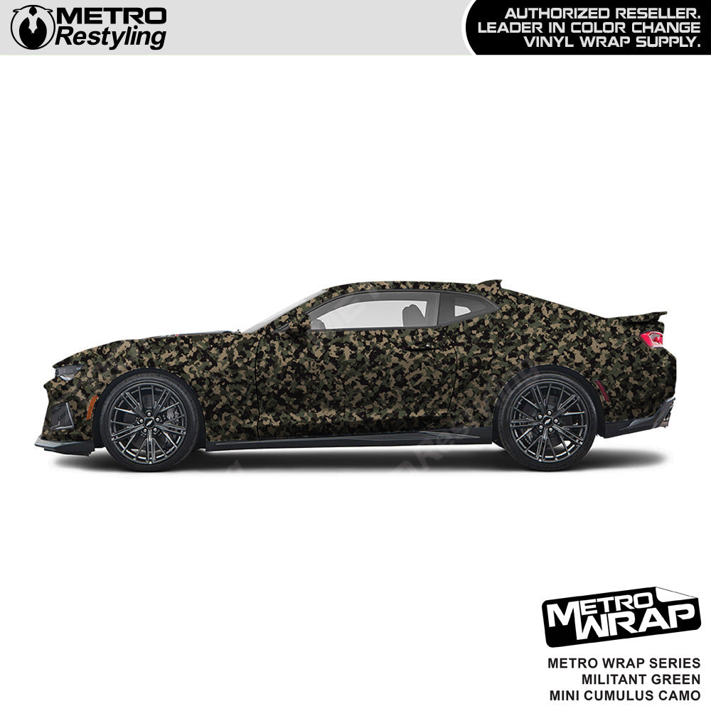 Metro Wrap Mini Cumulus Militant Green Camouflage Vinyl Film