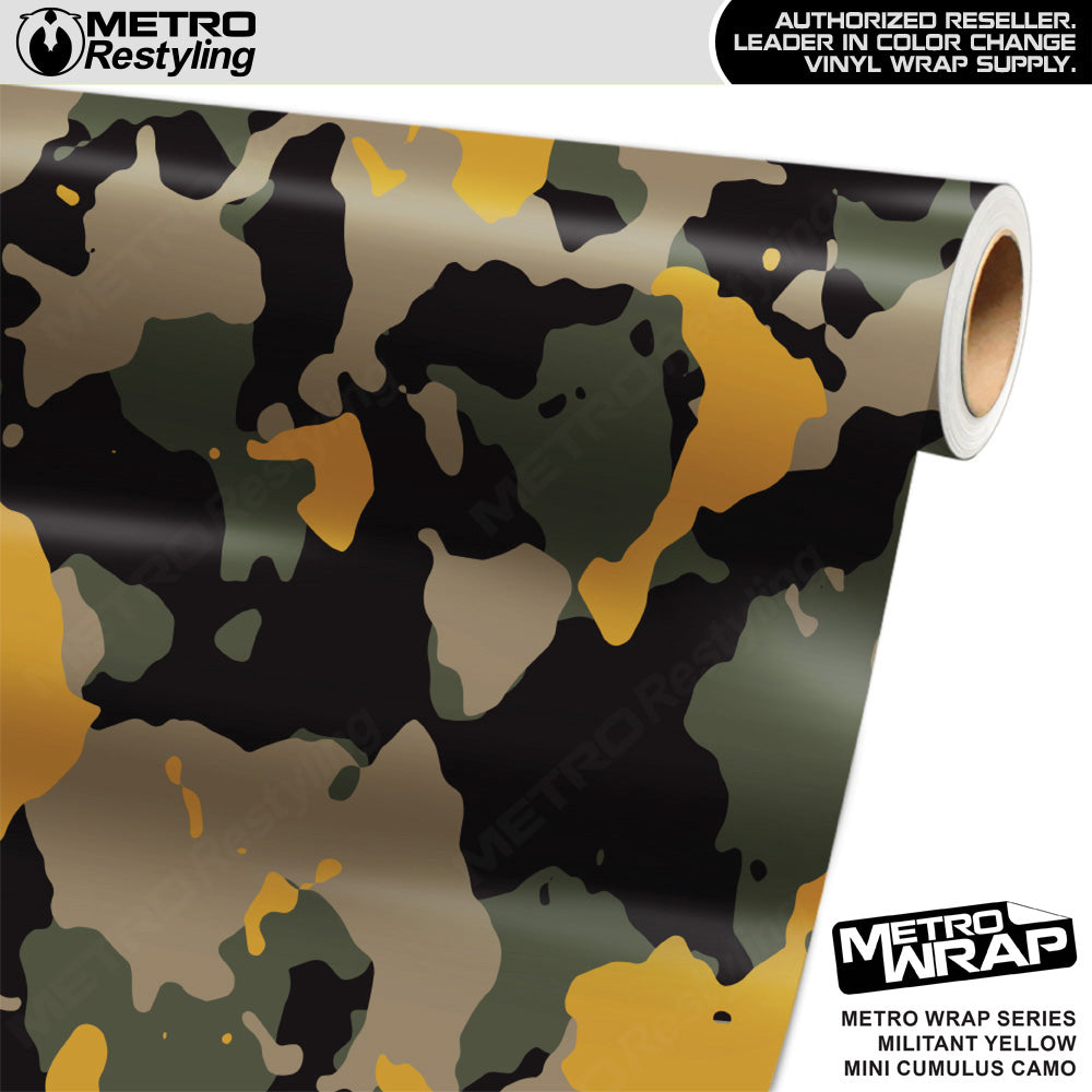 Metro Wrap Mini Cumulus Militant Yellow Camouflage Vinyl Film