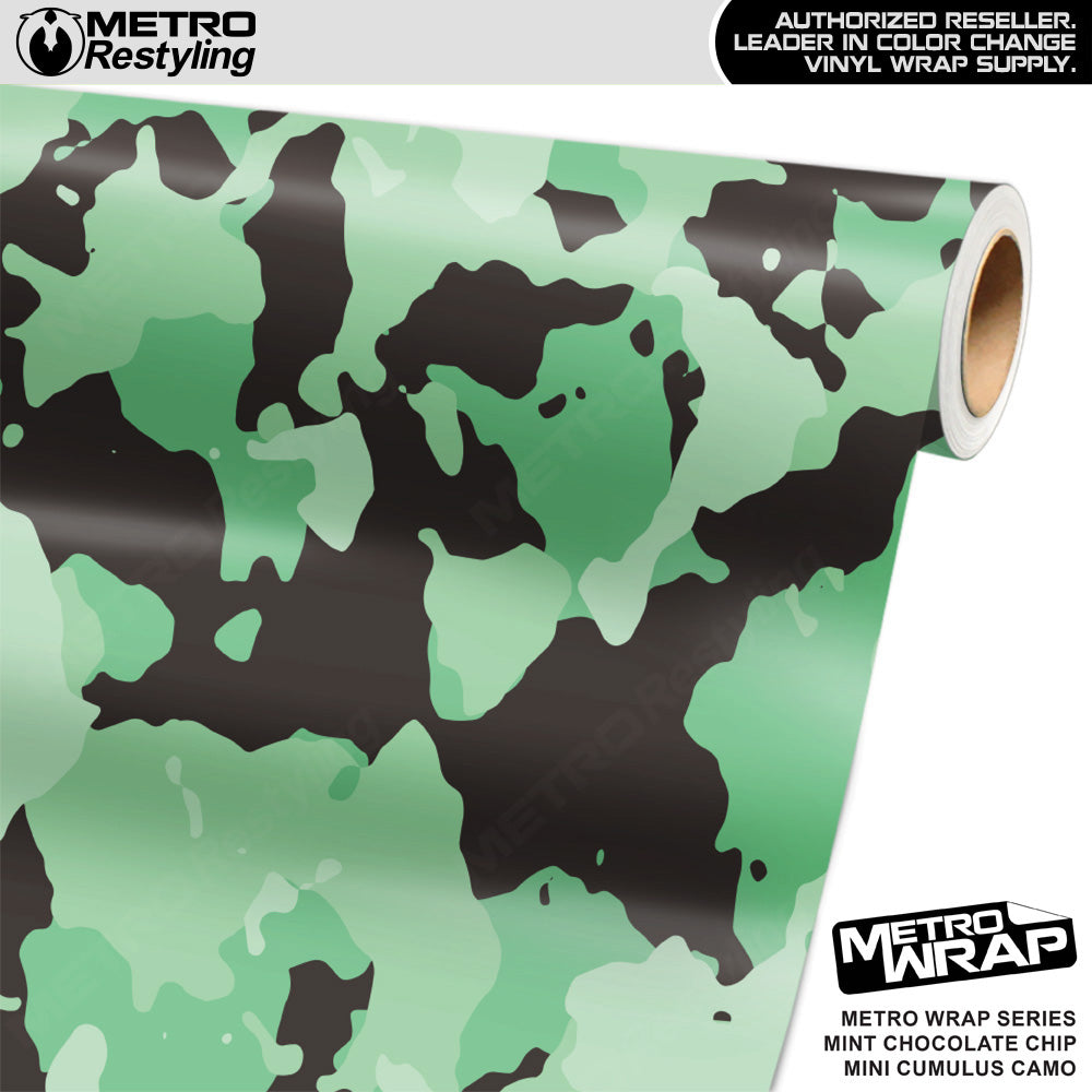 Metro Wrap Mini Cumulus Mint Chocolate Chip Camouflage Vinyl Film
