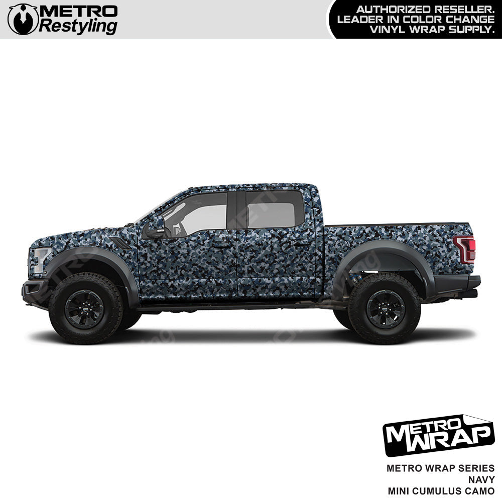 Metro Wrap Mini Cumulus Navy Camouflage Vinyl Film