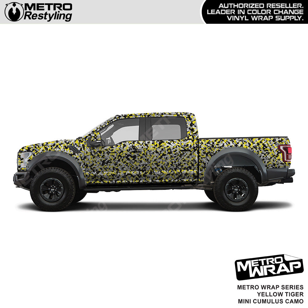 Metro Wrap Mini Cumulus Yellow Tiger Camouflage Vinyl Film